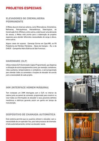 Catálogo Metax Elevador de Cremalheira PDF