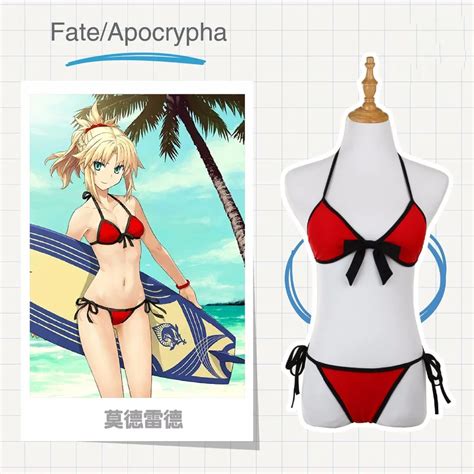 Anime Fate Grand Order Mordred Bikini Cosplay Costume Pool Party