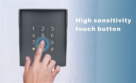 Ip 65 Code Access Keypad Door Entry System With Blue Backlight Grey Touch Standalone Access