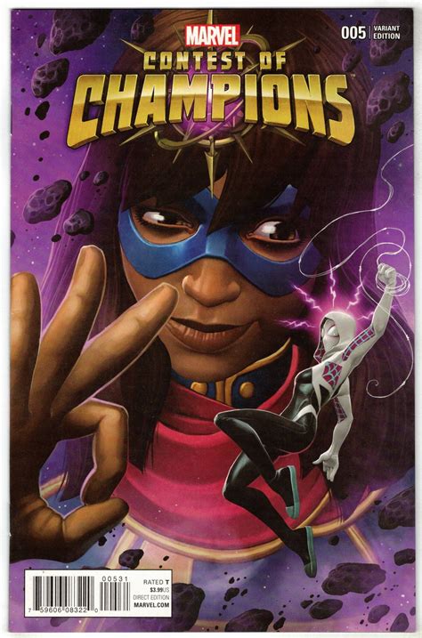 Contest Of Champions 5 1 10 Kabam Variant 2015 Ms Marvel Spider Gwen Vf Nm Ultimate Comics