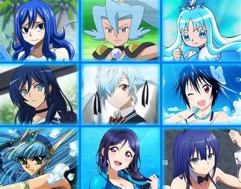 Waifu Tower On Twitter Rt Waifuwaifus 3x3 Of My Favorite Blue Hair Waifus Updated