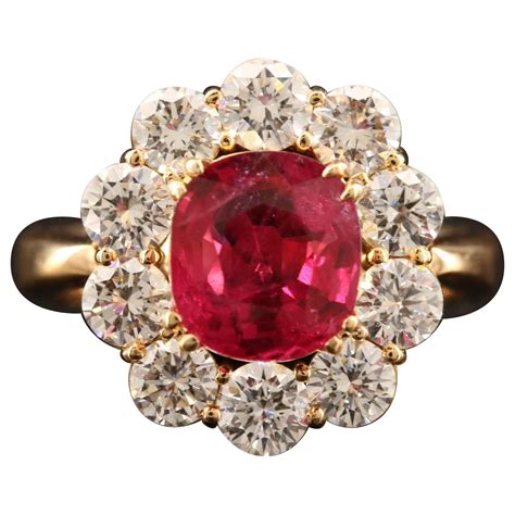 Triangle Cut Diamond And Ruby Platinum Art Deco Engagement Ring At 1stdibs