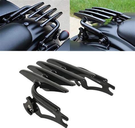 Amazon Tct Mt Stealth Luggage Rack Detachable For Harley Road King