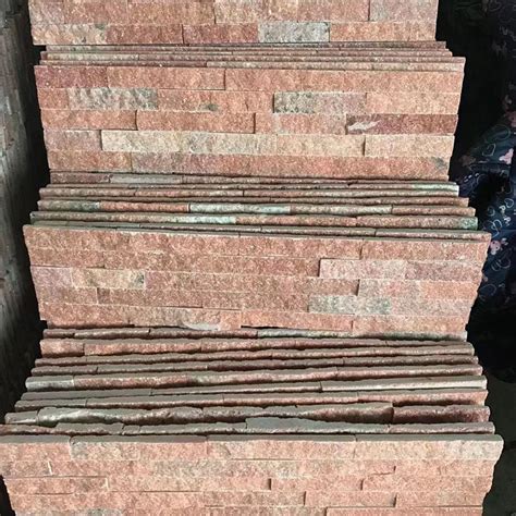 Red Rusty Black Stacked Ledge Slate Quartzite Culuture Wall Stone Price