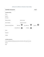Team Leading Part C Docx Ncfe Level Certificate In Principles Of