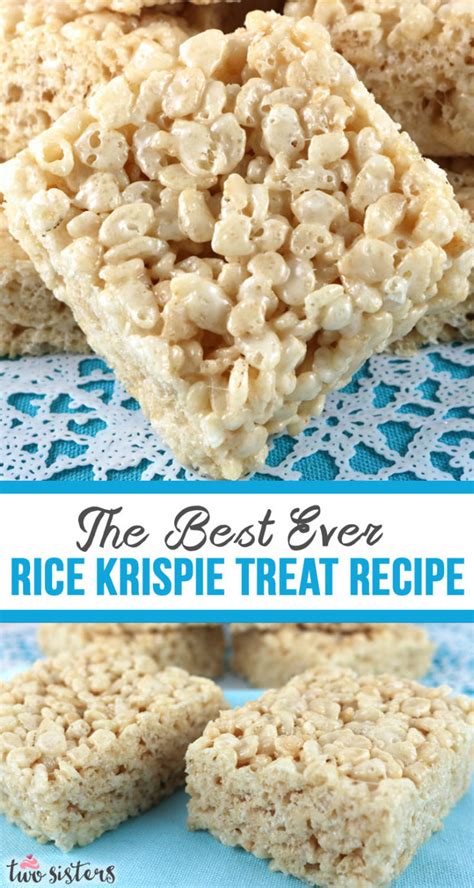 The Best Ever Rice Krispie Treat Recipe Two Sisters