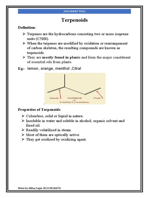 Terpenoids | PDF