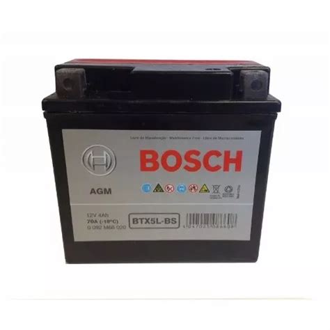 Bateria Moto Bosch Btx5l Bs Ytx5l Bs 12v 4ah