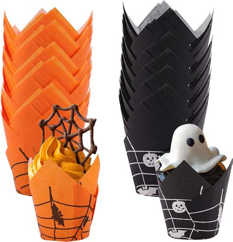 Amazon De St Ck Halloween Cupcake Dekoration Wrapper Cupcake