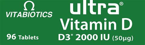 Buy Vitabiotics Ultra Vitamin D 2000 IU Extra Strength Tablets 96