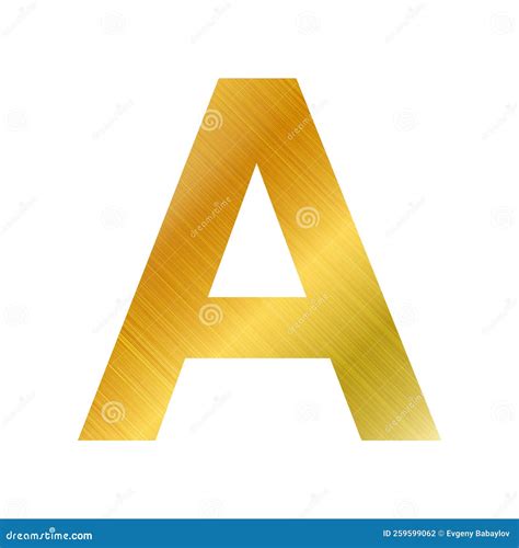 English Alphabet Gold Texture Letter A On White Background Vector