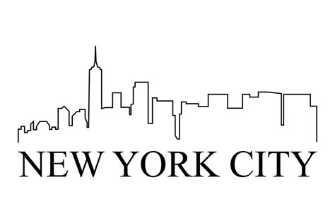 New york city skyline logo vector 16181906 Vector Art at Vecteezy