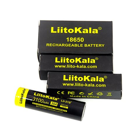 1 30PCS LiitoKala Lii 31S 18650แบตเตอรชารจ Li Ion 3 7V 3100mA 35A