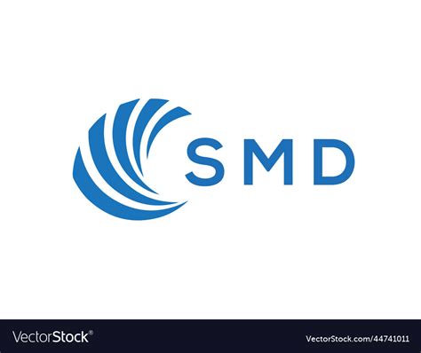 Smd letter logo design on white background Vector Image