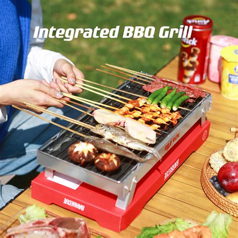 Disposable Bbq Grill Set Charcoal Portable Barbeque Stove Grill Set For