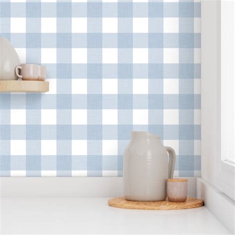 Gingham Wallpaper, Blue Wallpaper, Check Wallpaper, Boys Room Wallpaper ...