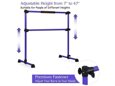 Goplus 4ft Portable Ballet Barre Freestanding Adjustable Double Dance