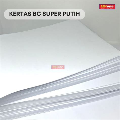 Jual 1pack Kertas Bc Super Putih Kertas Brief Card Putih Kertas