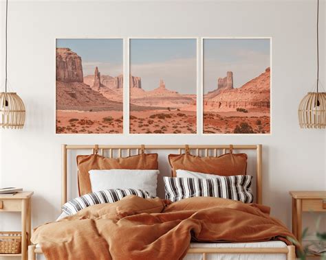 Set Of 3 Desert Prints Arizona Desert 3 Pieces Wall Art Boho Etsy