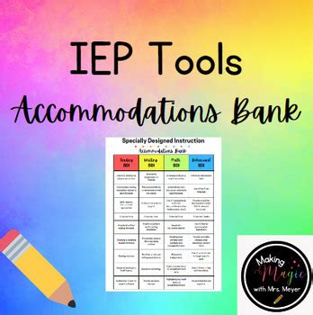 IEP Accommodations for Special Education - IEP Tools | TPT