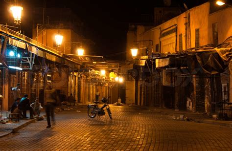 Night in the Medina of Marrakech, Morocco | Stock image | Colourbox