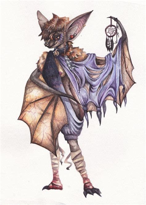 Bat Oc Scan By Wildcardart Furry Art Creature Art Furry Girls