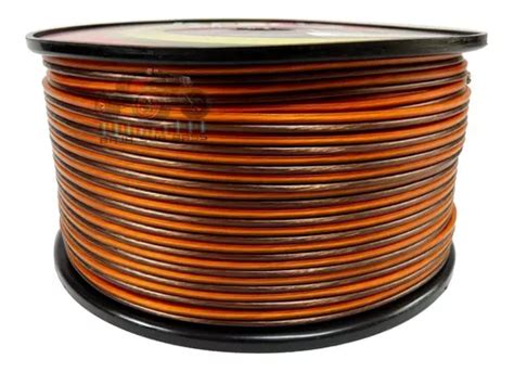 Carrete Bobina Rollo 100m Cable Duplex Bocina Calibre 14 Krack Audio