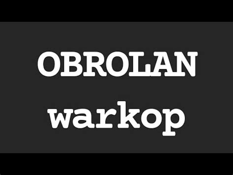 Obrolan Warung Kopi Youtube