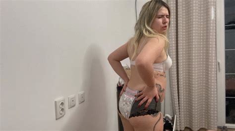 Bloated Belly Latina Farting In Diapers With Face Expressions PORNMEKA