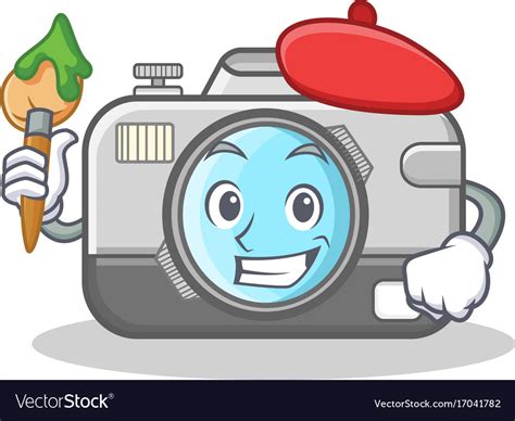 Artist Photo Camera Character Cartoon Royalty Free Vector