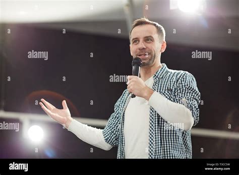talk show host microphone  res stock photography  images alamy