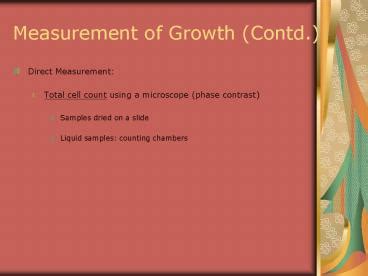 Ppt Measurement Of Growth Contd Powerpoint Presentation Free To