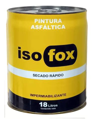 Pintura Asfaltica Isofox 18lts Base Solvente 12ctas