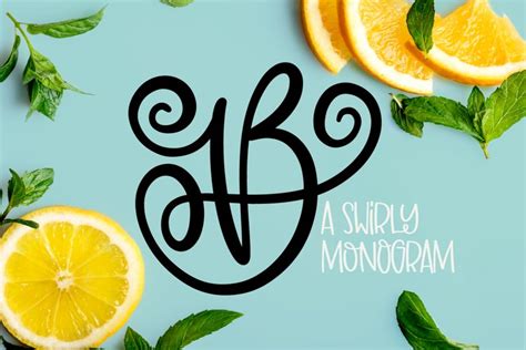 Swirly Monogram Font - Swirly Initials