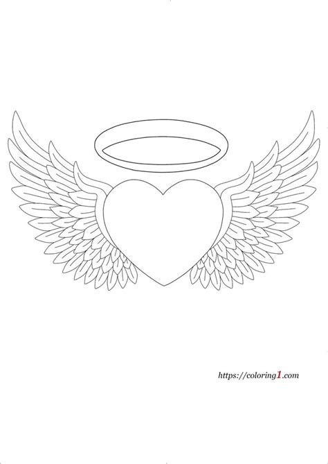 Heart With Wings Coloring Pages - Free Printable Sheets