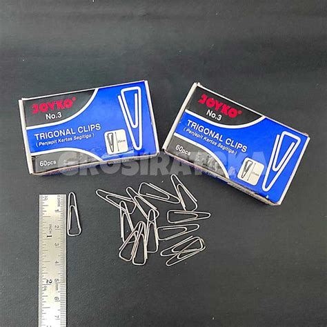 jual trigonal clip paper clip clip kertas   joyko shopee indonesia