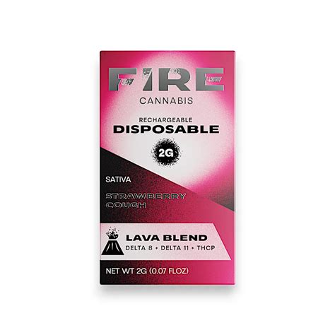 Fire Lava Disposable Vape Strawberry Cough 2g