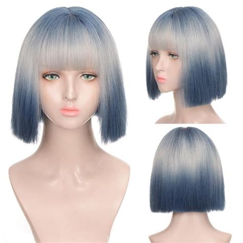 Huaya Perruque de Style Bob Coupe Pixie Synthétique Courte et Lisse