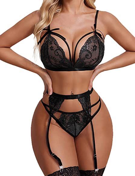 Avidlove Women Lingerie Set With Garter Belt Lace Babydoll Sexy