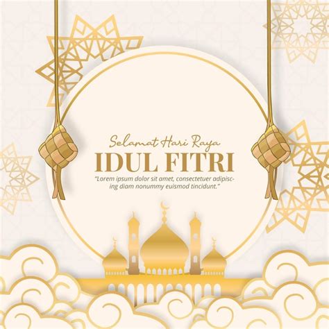 Premium Vector Selamat Hari Raya Idul Fitri Or Happy Eid Al Fitr