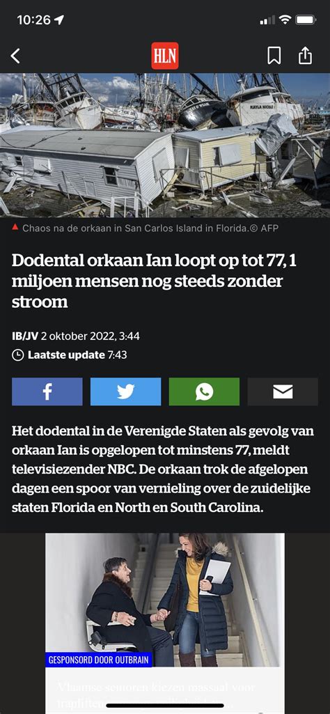 Dodentol Orkaan Ian Loopt Op Tot Miljoen Mensen R Hlnfails