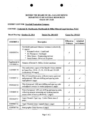 Fillable Online Fs Ogm Utah Before The Board Of Oil Gas And Mining