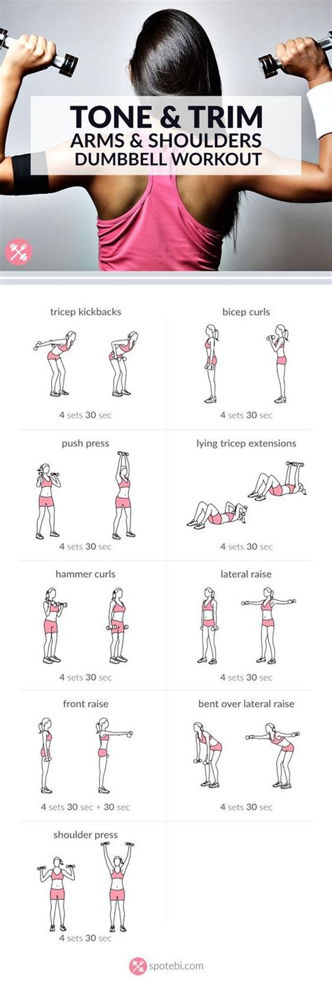 Upper Body Dumbbell Exercises Fitness Body Shoulder Dumbbell Workout