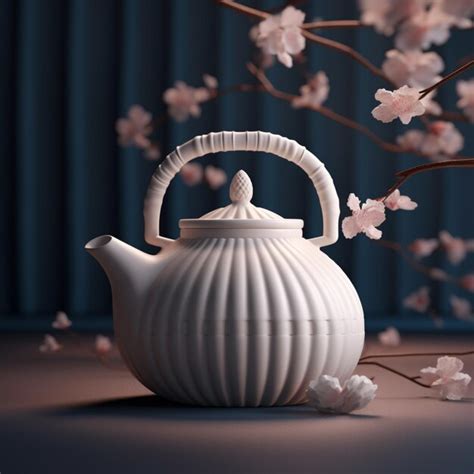 Premium AI Image There Is A Tea Pot With A Handle On A Table