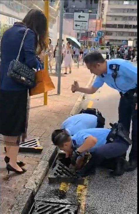 旺角旅客證件誤跌落渠 巡警即時協助撈回 時事台 香港高登討論區