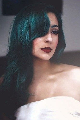 Dark Sea Green In 2019 Fashion Style Inspiration Hair Styles Bright Hair Cool Hair Color