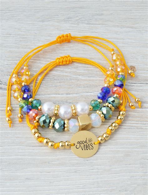 Pulseras Juego Hilo Good Vibes Hacer Pulseras Bisuteria Pulseras