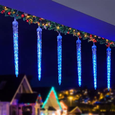 Icicle Lights Outdoor Ft Meteor Shower Lights With Tubes