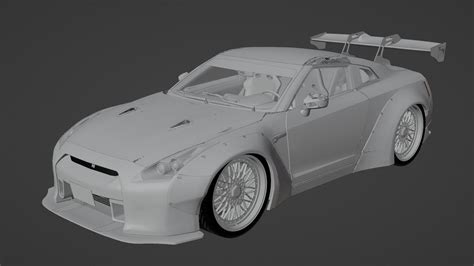 3D model Nissan GTR R35 JDM style VR / AR / low-poly | CGTrader