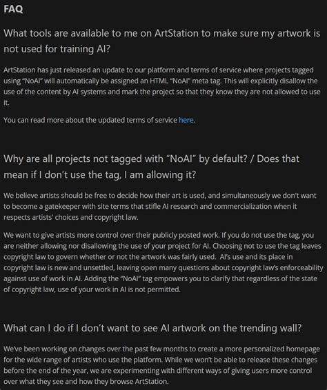 Use Of Ai Software On Artstation Faq Artstation Anti Ai Protest